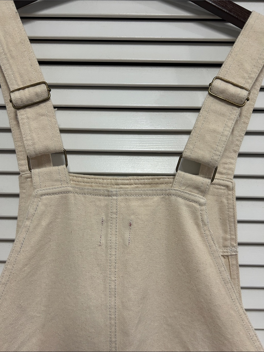 BDG Cream Denim Wide-Leg Overalls - Picture 4 of 6